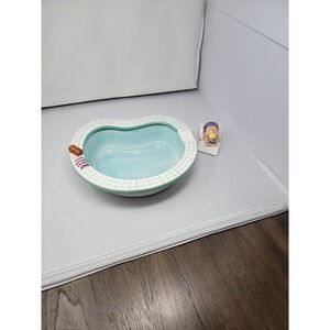 Vintage 1995 Lotus Swim Pool Chip Take A Dip Serving Party Bowl *For Parts* Read